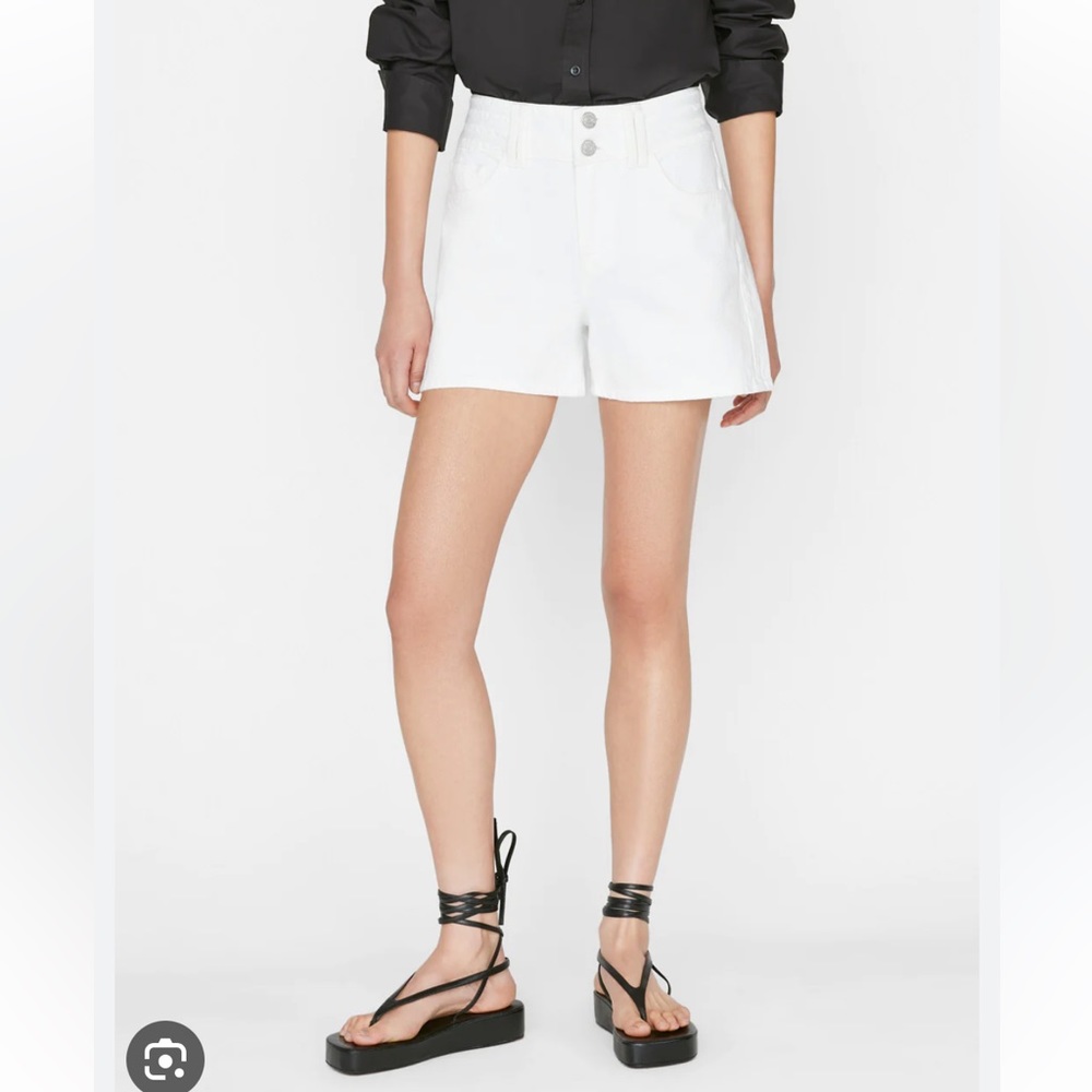 FRAME High Waist Denim Shorts